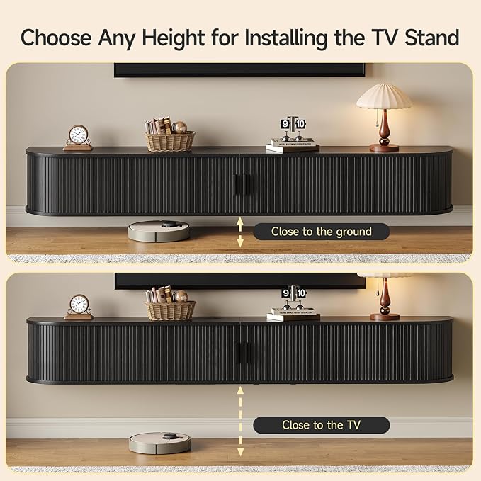 80" Floating TV Stand with Power Outlet - Image 7