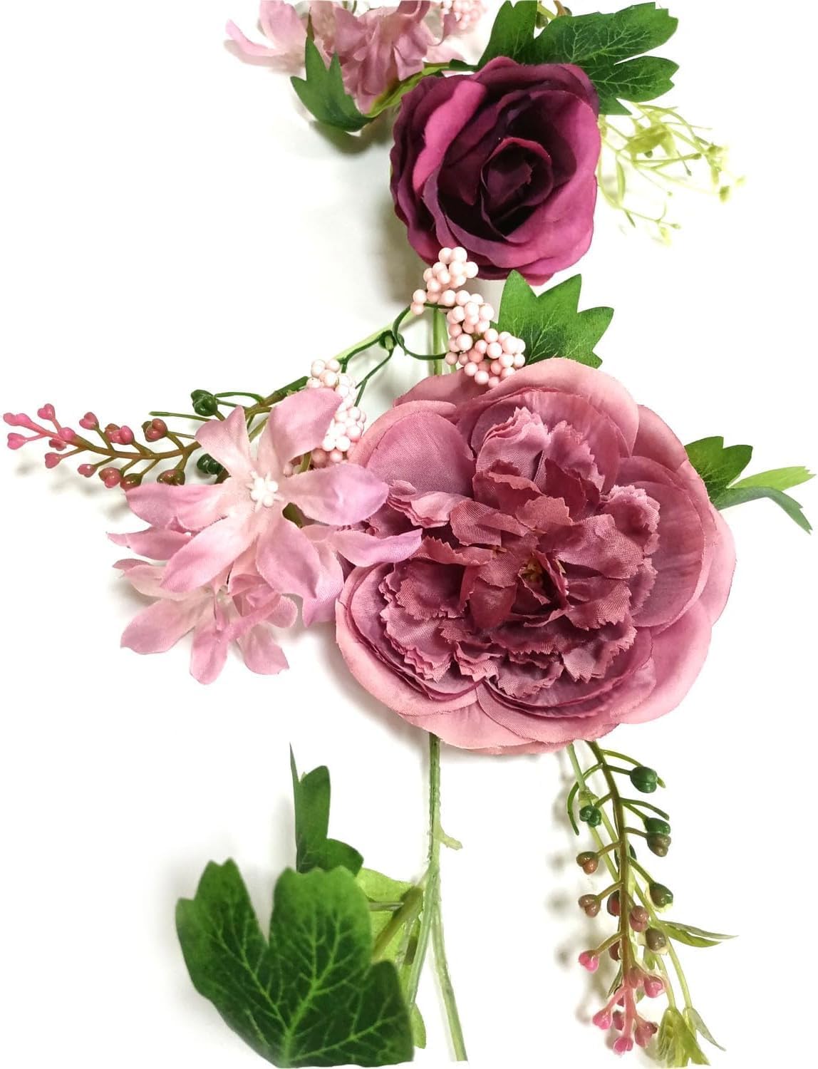 Peony Flower Garland, Rose Flower Swag, 6' Wedding Arch Flowers for Wedding Decor Home Table Runner Mantle Party Decor(Dusty Peony Garland)