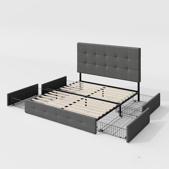 Allewie Upholstered Full Size Platform Bed Frame - Image 9