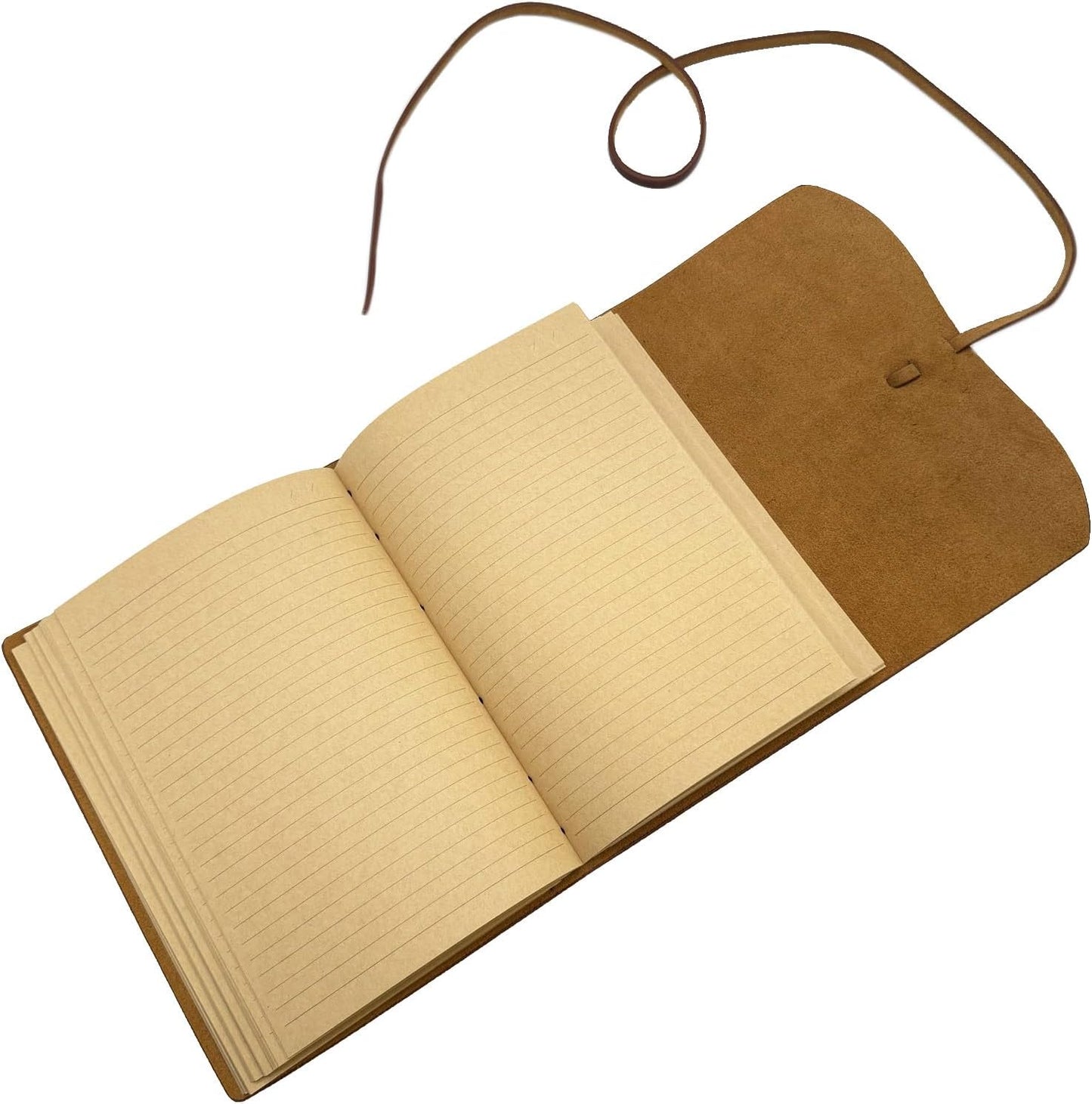 Dark Brown Notebook Journal - Leather Journaling for write A5 Size Diary 6.2x8.5 Inch,Notepad For Women,Man,Vintage,Gifts,Work,Traveler,Personal