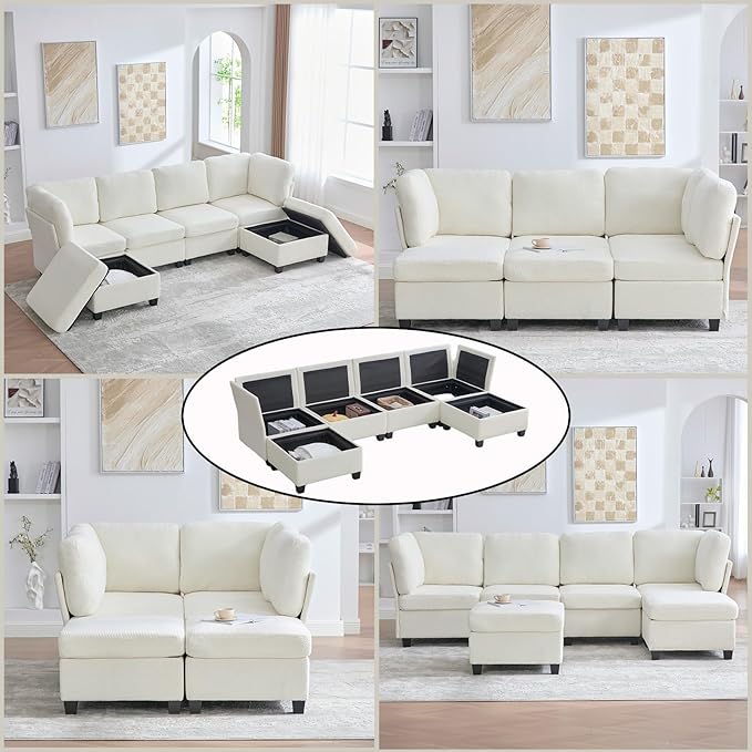 113" Modular Sectional Sofa Couch - Image 5