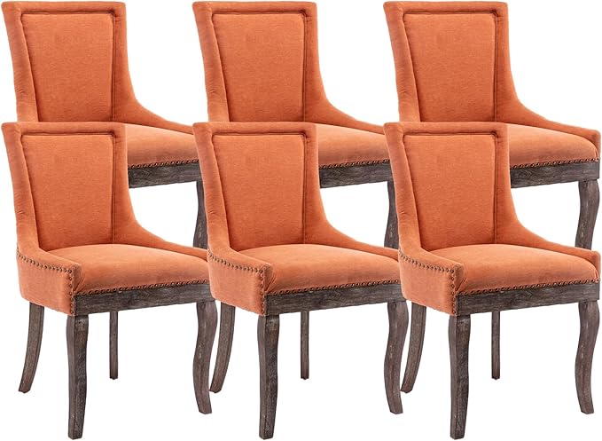 Modern Dining Chairs Set of 6, High Back Dining Chairs Side Chairs by MZDOO