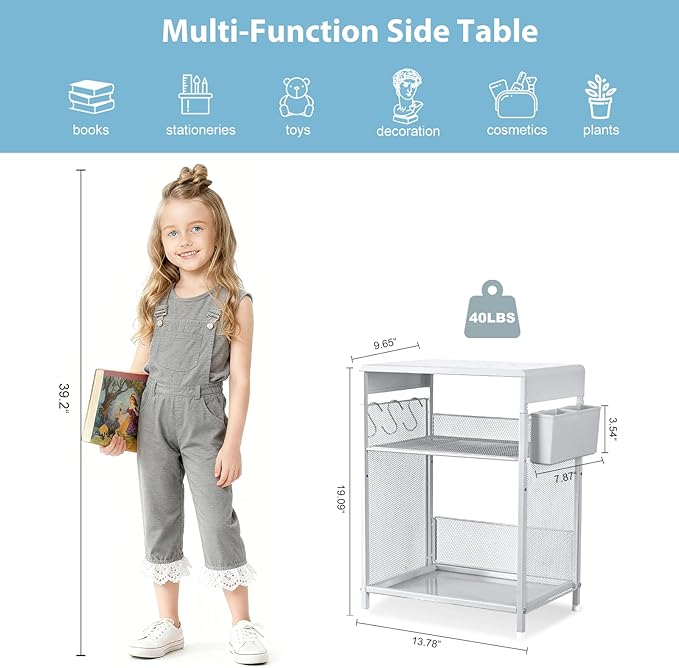 ECOLOVI Kids Nightstand 19in High - Image 2