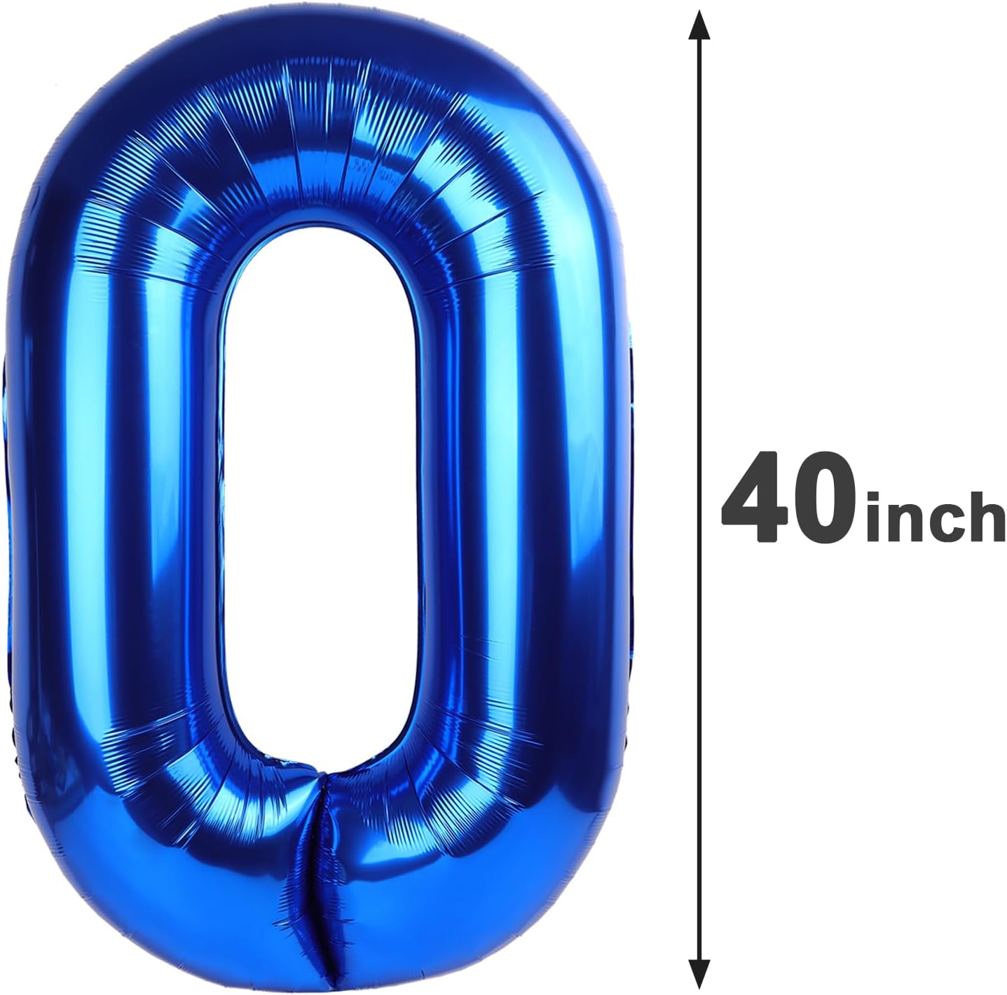 Big Navy Blue 0 Number Balloon 40 Inch, Foil 0 Number Balloons, Number Zero Balloons for 10 20 30 40 50 60 70 80 90 100 Women Men Birthday Party, 2025 NumberBalloon Anniversary Graduations Decorations