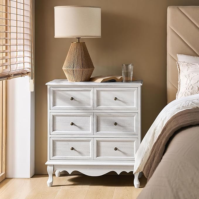 HULALA HOME 3-Drawer Nightstand by HULALAHOME