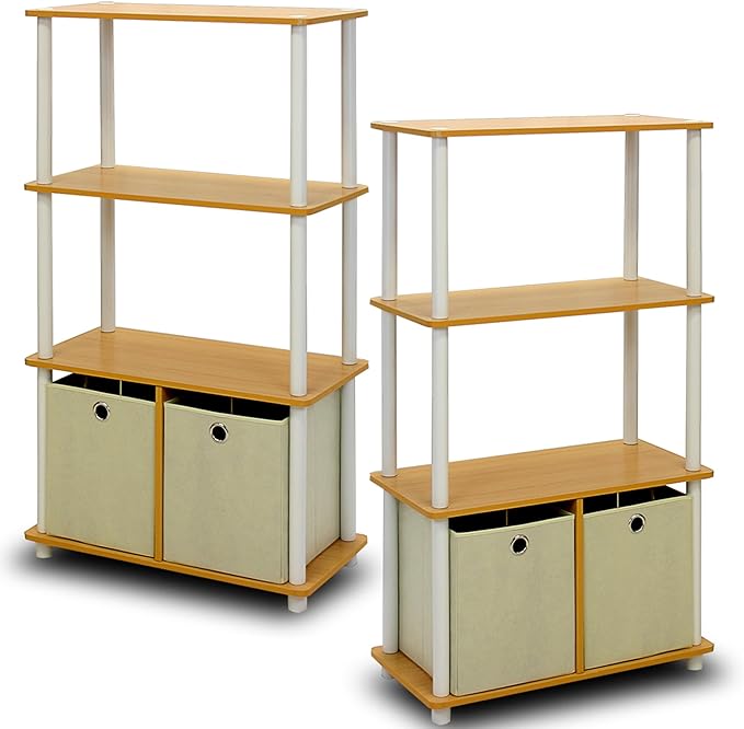 Furinno Go Green 4-Tier Multipurpose Storage Rack Shelving Unit by Furinno-FitsYourSpaceFitsYourBudget