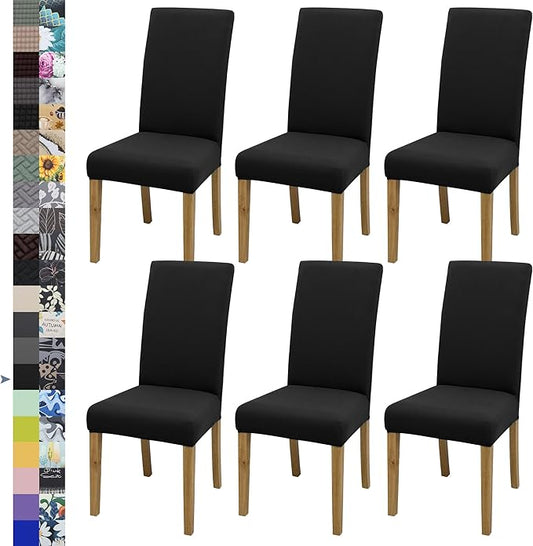 BIETYONE Stretch Dining Chair Covers Set of 6, Soft Removable Washable Kitchen by BIETYONE
