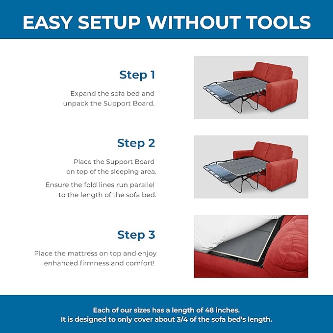 Meliusly Sleeper Sofa Support Board Queen Size – Durable Support to Fix Sagging - Image 6