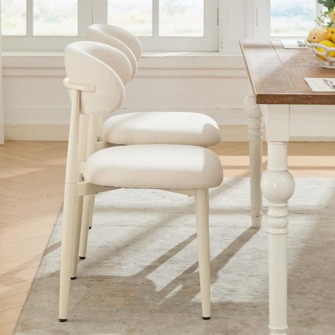 UVV Dining Chairs Set of 4, Metal Kitchen Chairs - Image 2