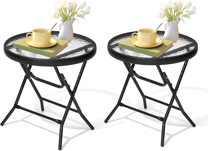 2 Pieces Outdoor Side Table by Enjoymyhome