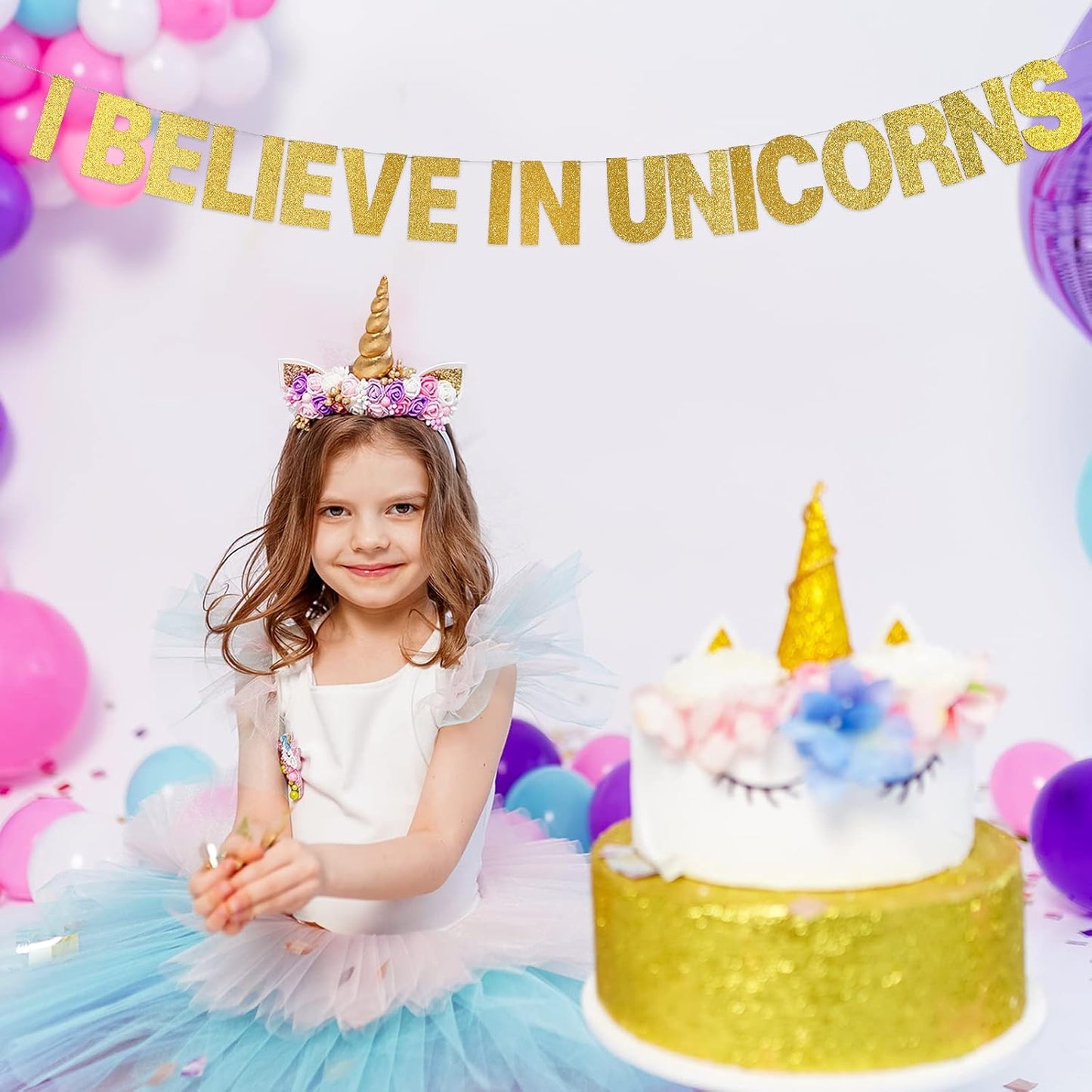 TaoBary 112 Pcs DIY Letter Custom Banner Glitter Customizable Banner Kit Including 107 Letters and Numbers 3 Rope for Valentine Birthday Party(Gold)