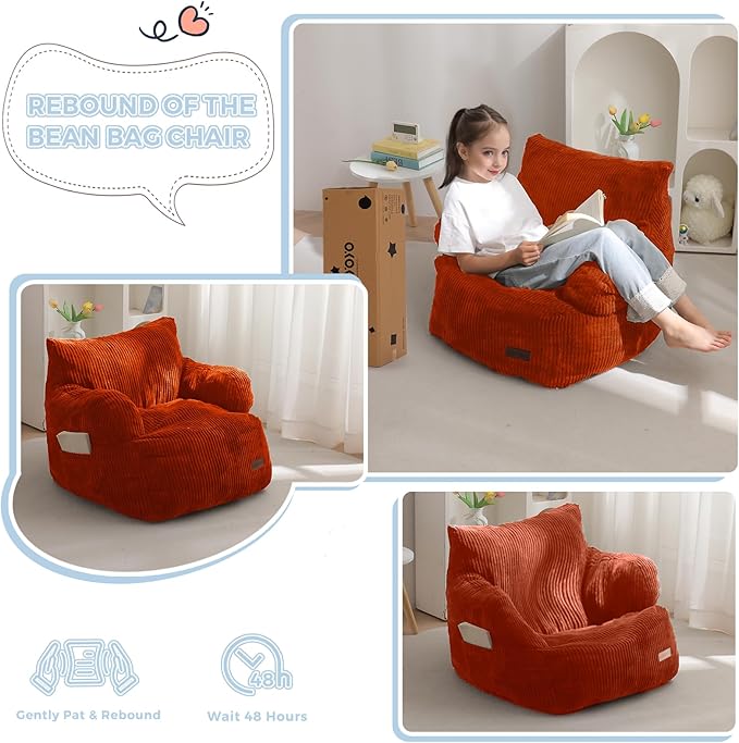 MAXYOYO Kids Bean Bag Chair, Stuffed Toddler Bean Bag Sofa - Image 4