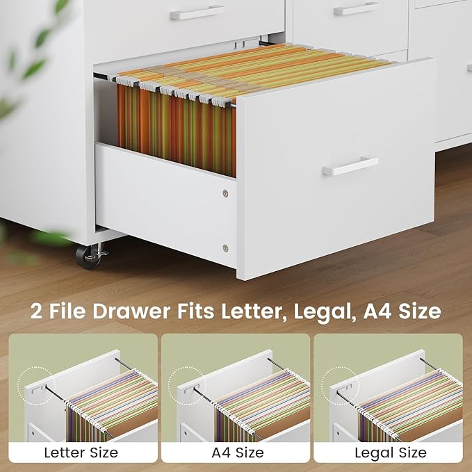 SEDETA 6 Drawer File Cabinet - Image 3