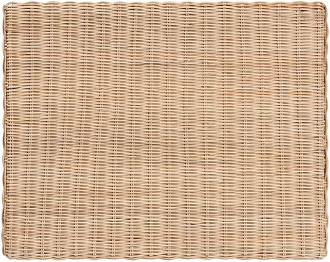 Baxton Studio Farica Modern Bohemian Natural Rattan and Mahogany Accent Bench - Image 7