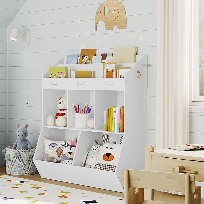 HOOBRO Kids Bookshelf, Toy Organizer and Storage, Bookshelf - Image 4