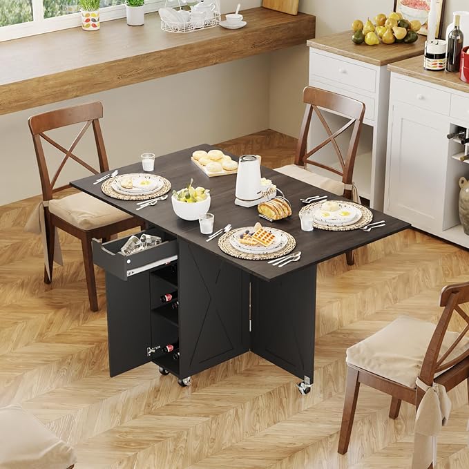 3imothrix Folding Dining Table, Small Dining Table, Space Saving Dining Table - Image 3