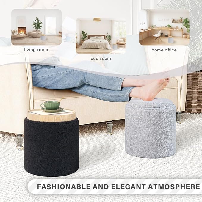 PINPLUS Round Boucle Ottoman - Image 8