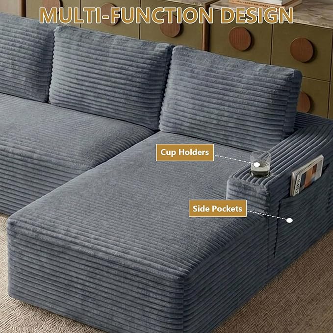 104" Cloud Sectional Couch L-Shaped - Image 6