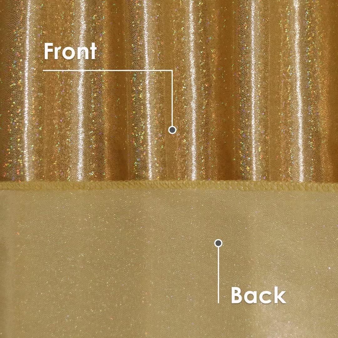 Fitable Gold Sequin Tablecloth for Parties 54x54 Inch - Sparkle Glitter Table Cloth Laser Square Overlay for Wedding Baby Shower Ceremony Birthday Holiday Banquet Decoration