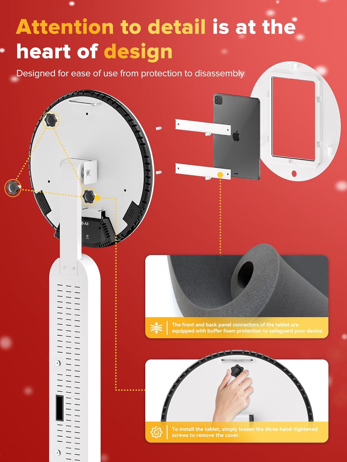 Portable Photo Booth, Photo Booth Shell Stand Provide Cyratok PhotoBooth Software,Flight Case,Free Custom Logo,Selfie Booth Machine Photo with Any Ipad Perfect for Parties Wedding Events Rental