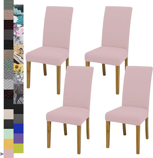BIETYONE Stretch Dining Chair Covers Set of 4, Soft Removable Washable Kitchen by BIETYONE