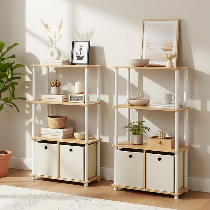 Furinno Go Green 4-Tier Multipurpose Storage Rack Shelving Unit - Image 2