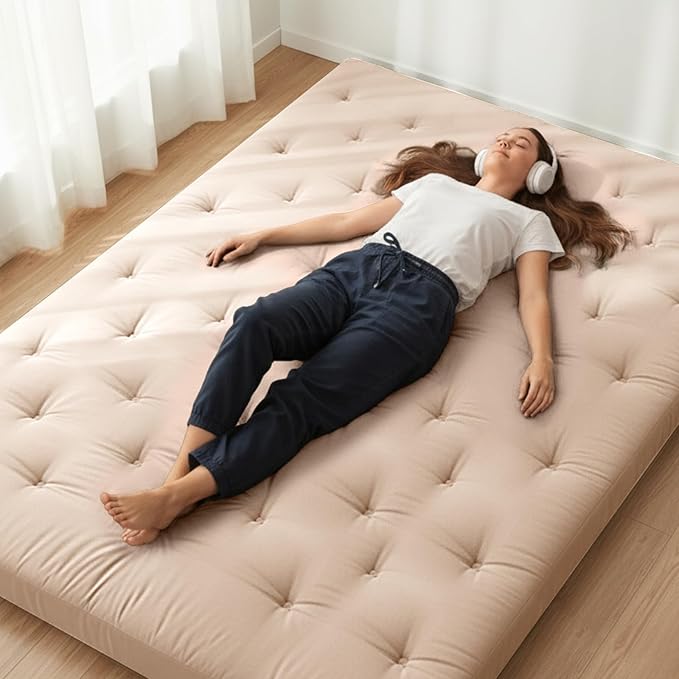 ZonLi Japanese Floor Futon Mattress Twin Size 75"x 39", 100% Cotton Cover 2.5'' by Zonli