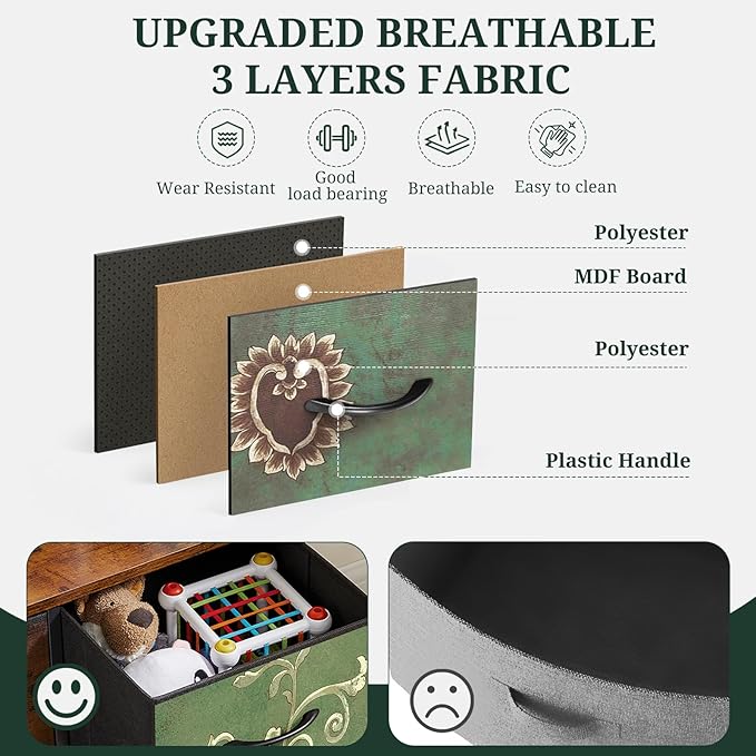 5-Drawer Dresser for Bedroom, Anti-Tip Wide Storage Organizer Fabric Chest of - Image 6