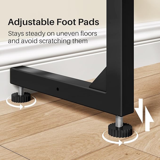 Kitstorack 2-Pack Dark Gray Console Table, 7.9" Deep Panel, Adjustable Height & - Image 9
