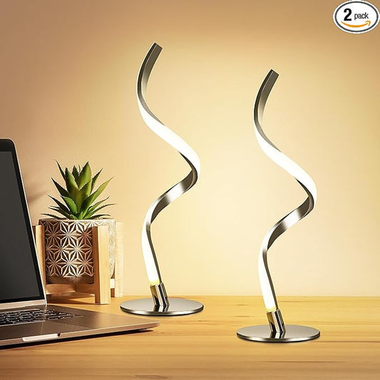Yarra-Decor Modern Spiral Bedside Lamp by Yarra-Decor