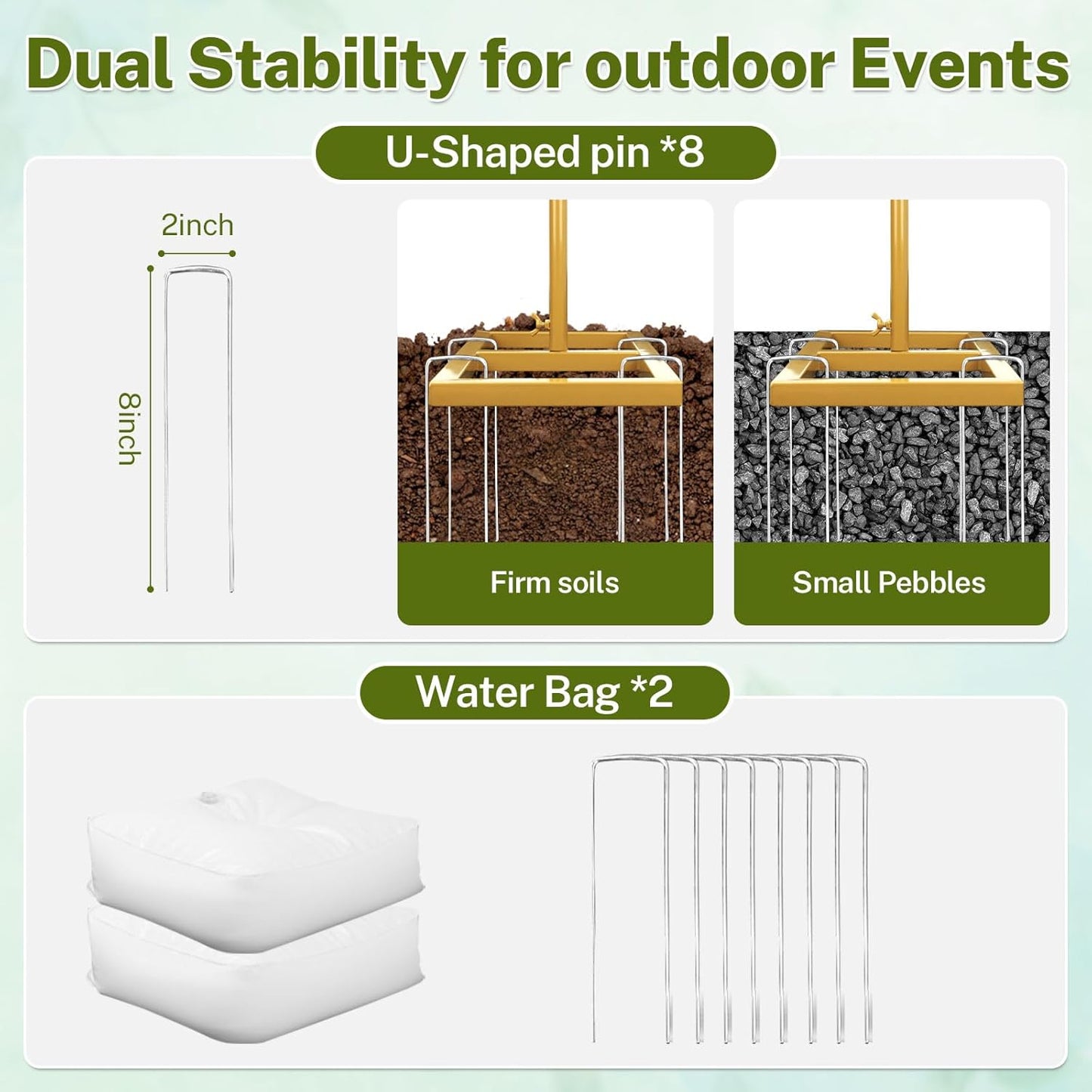 8FT Wedding Arch Backdrop Stand, Gold Square Back Drop Adjustable Stand Metal Arch Heavy Duty Backdrop Stand Kit Frame for Party Wedding Birthday Photobooth Decorations