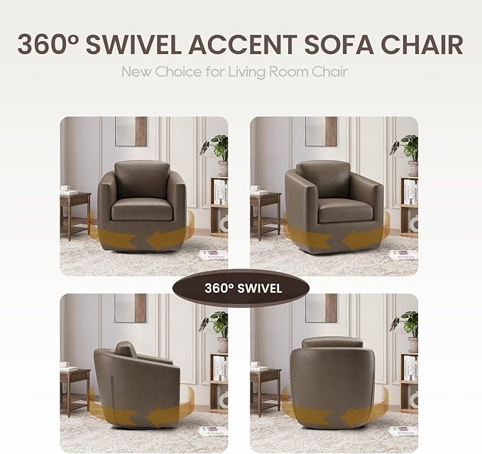 COLAMY 360° Swivel Accent Chair - Image 8