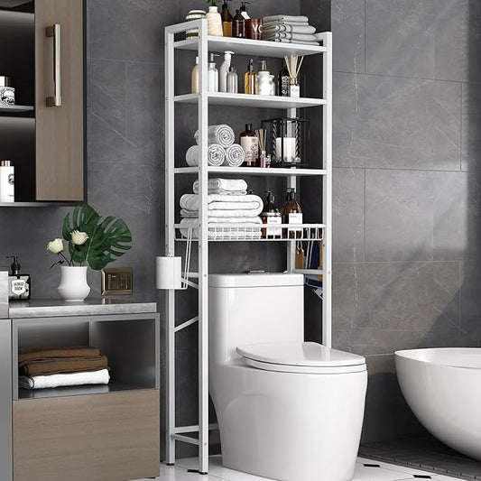 Kalrin Over-The-Toilet Storage Rack, 4-Tier Bathroom Organizer Shelf Over Toilet by Kalrin