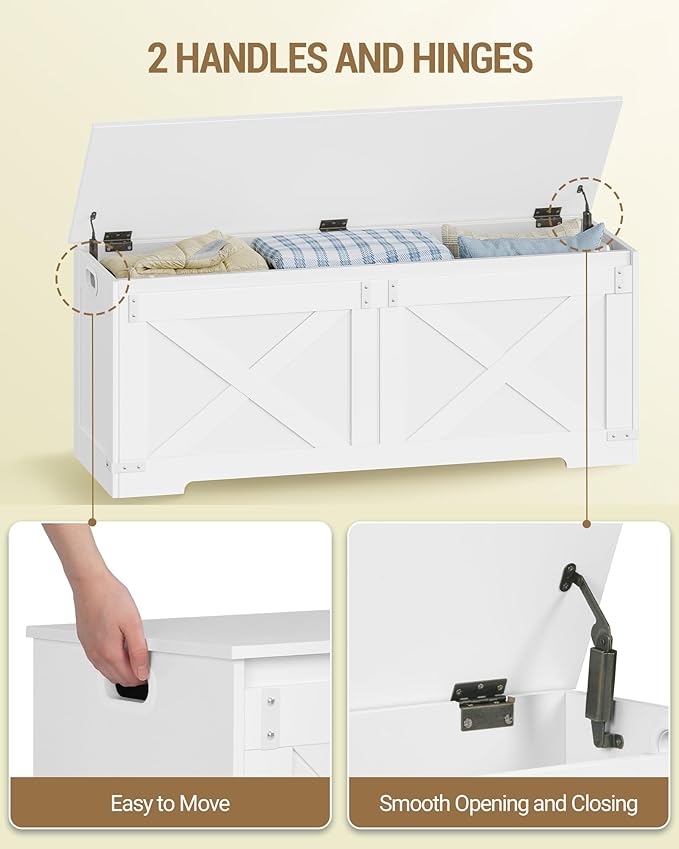 Hzuaneri 47.2" Storage Chest, Large Storage Trunk - Image 4
