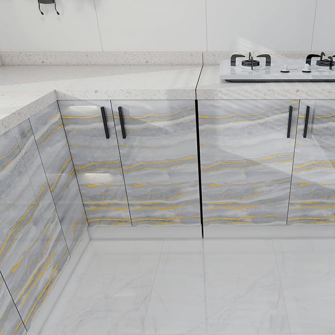 White Gold Marble Contact Paper - Image 7
