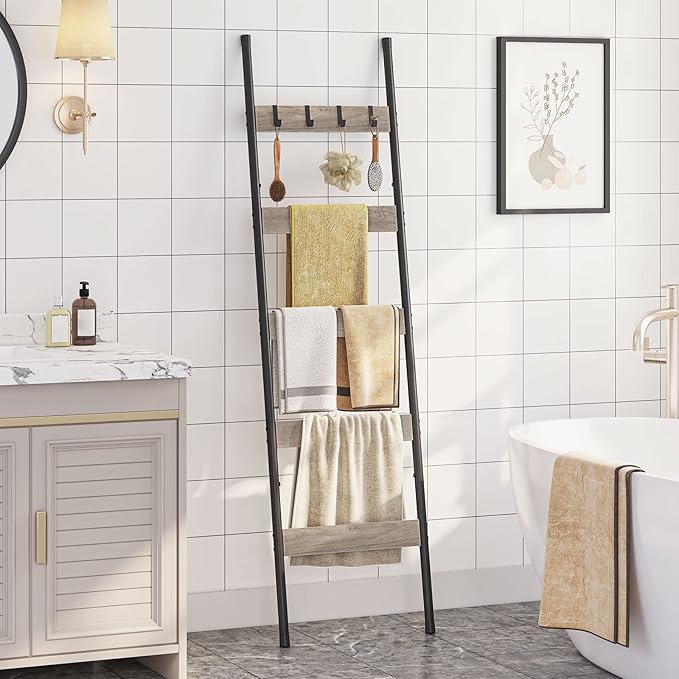 HOOBRO Blanket Ladder, 5-Tier Towel Rack - Image 2