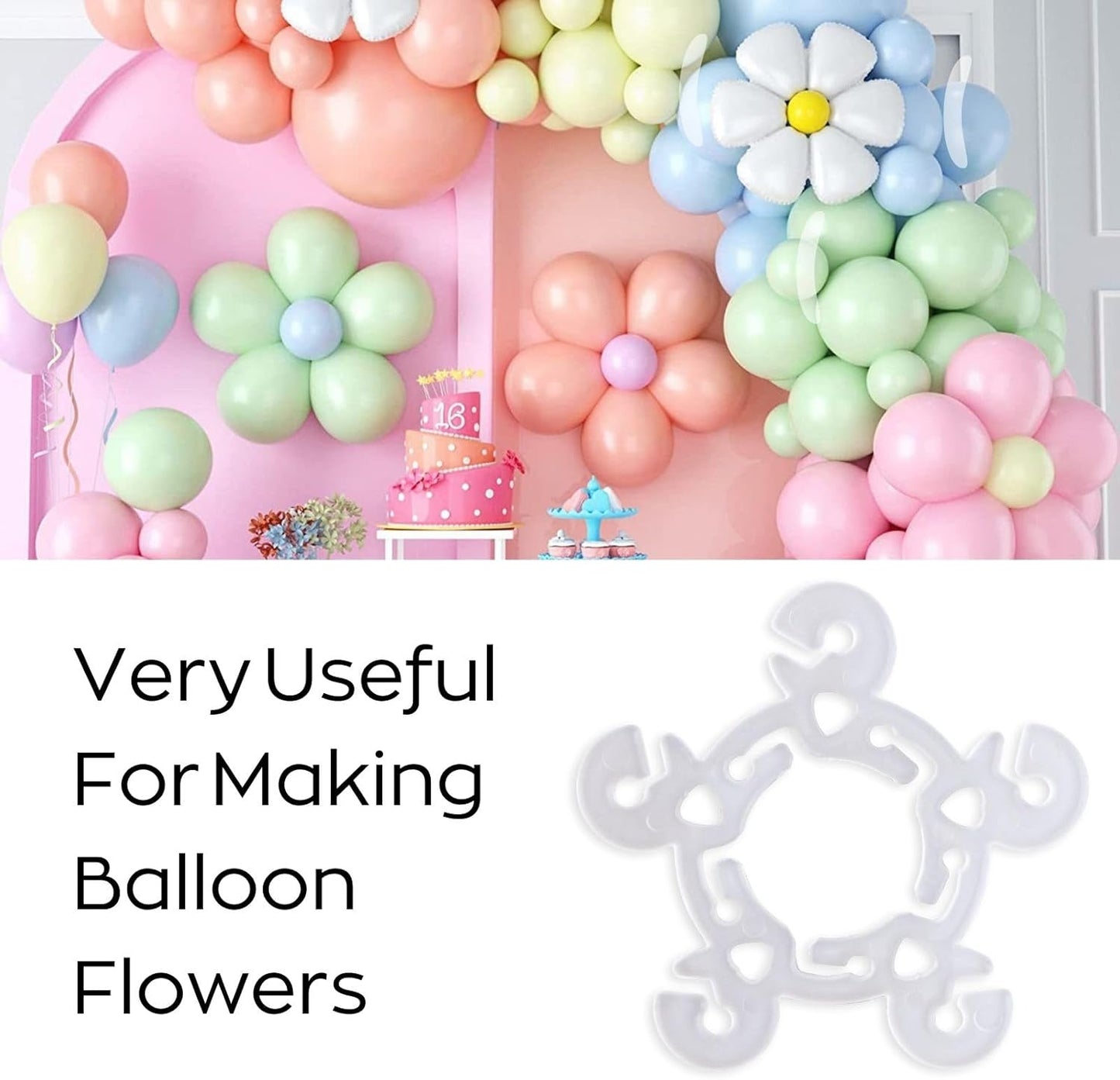 60 PCS Balloon Clips, Balloon Arch Clips, Balloon Connectors Clip Holders for Decor Balloon Arch Column Stand Garland Birthday Wedding Baby Shower Party Decorations