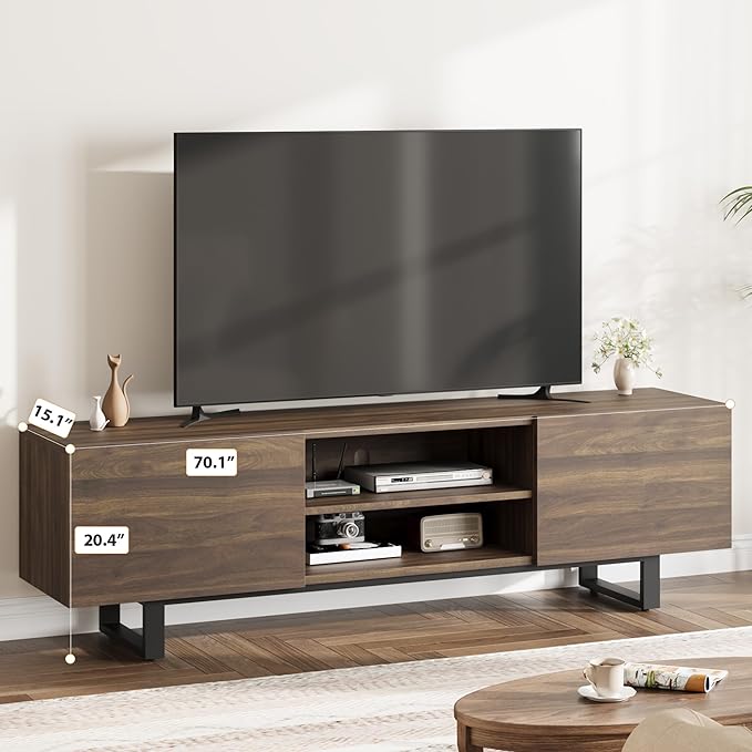 GarveeHome Industrial TV Stand for 80 in, Modern Entertainment Center - Image 2