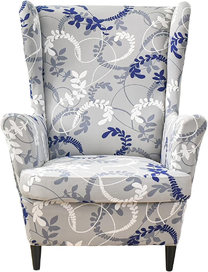 KRFOONN Wingback Chair Covers Slipcovers 2 Piece Stretch Wing Chair Covers by KRFOONN