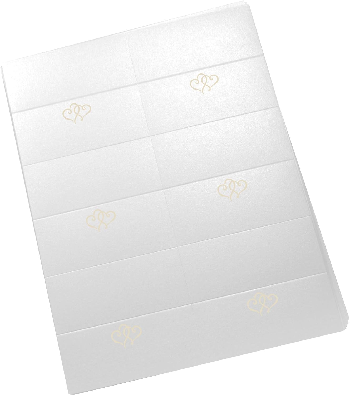 Linked Hearts Printable Place Cards, Ivory (Choose Color), Set of 60 (10 Sheets), Laser & Inkjet Printers - Wedding, Party, Dinner, and Special Events - Made in the USA
