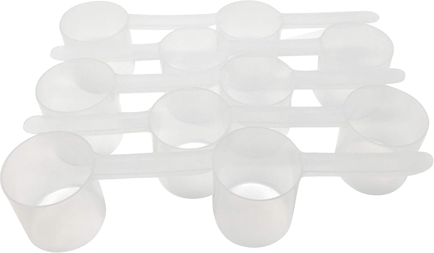 70 mL (2.37 Oz. | 4.73 Tablespoon) Long Handle Scoop for Measuring Coffee, Pet Food, Grains, Protein, Spices and Other Dry Goods (Pack of 10)