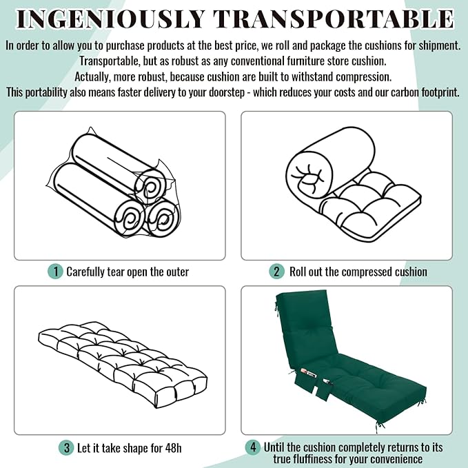 Outdoor Chaise Lounge Cushions - Image 3