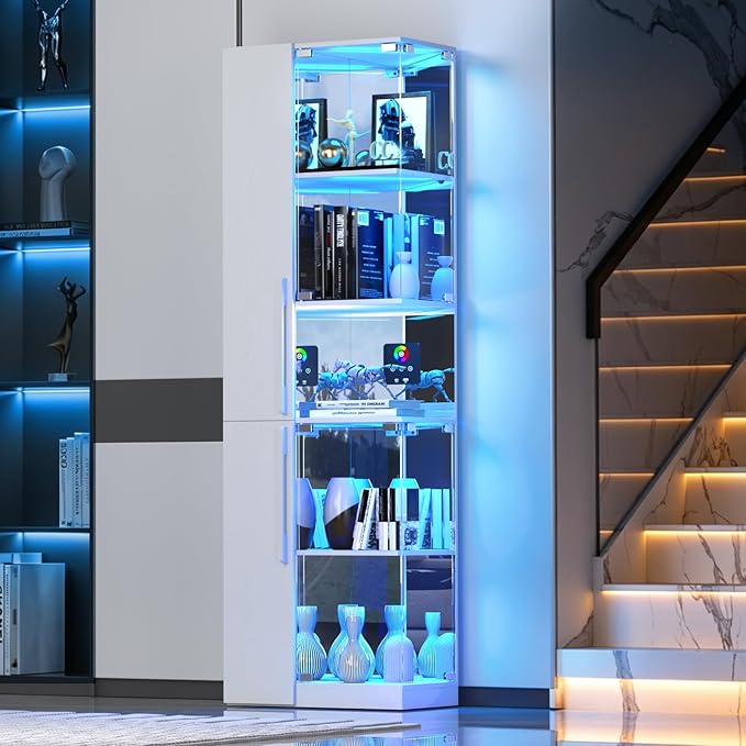 VersionTECH. Glass Display Cabinet - Image 8