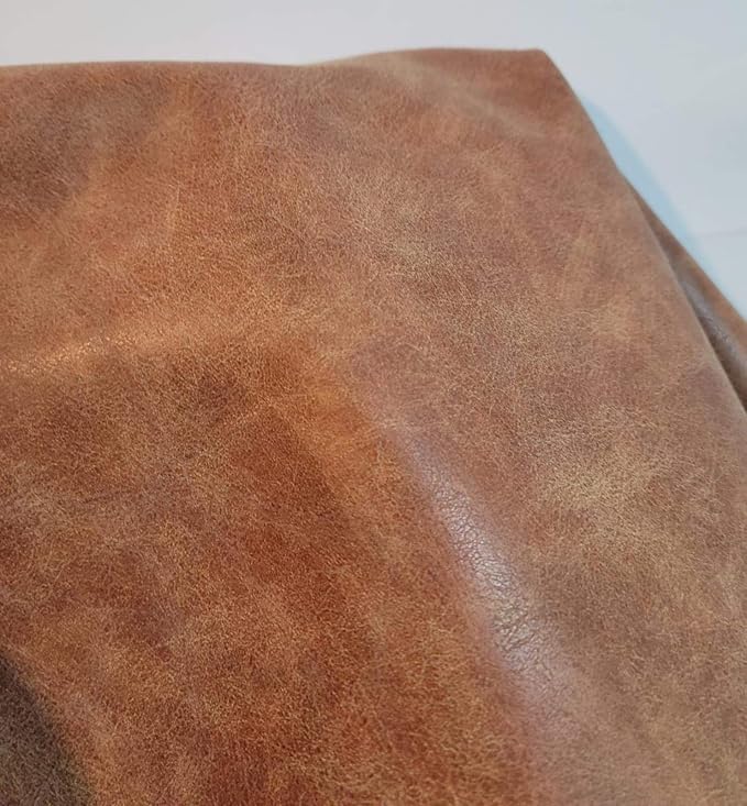 NAT Leathers | Blonde Distressed Soft Leather Upholstery Fabric | 2 yards cut - Image 5