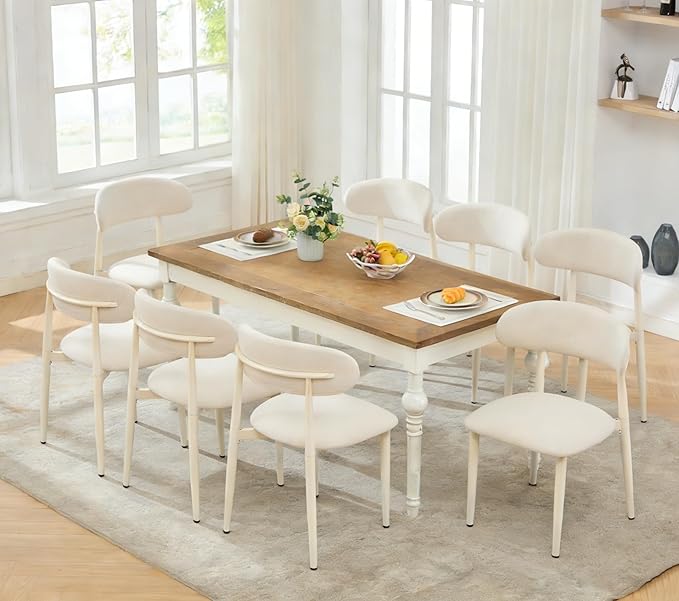 UVV Dining Chairs Set of 8, Metal Kitchen Chairs by UVVLivetheQualityLife