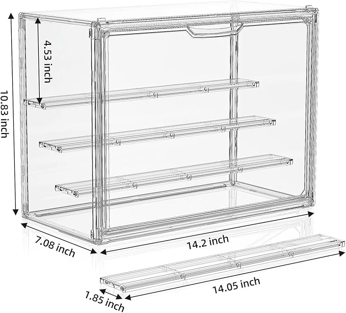Clear Acrylic Display Case for Collectibles 4 Layer Hobby Figure Display Case - Image 5