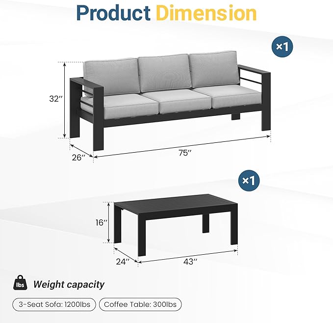 Wisteria Lane Metal Patio Furniture Set - Image 2