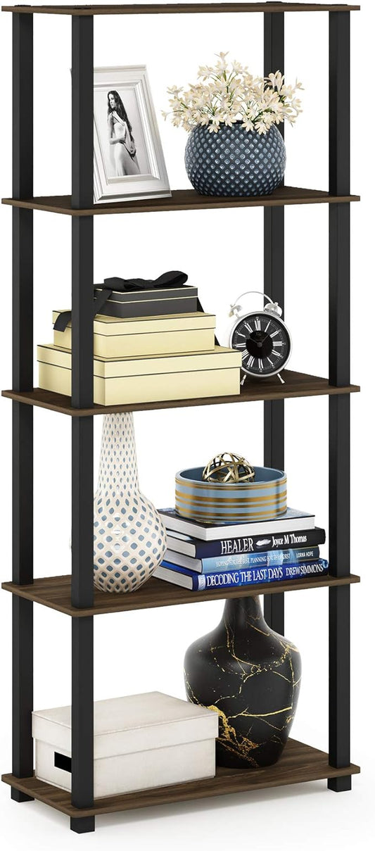 Furinno TURN-S-TUBE Book Shelf, 5-Tier Toolless Storage Shelves by Furinno-FitsYourSpaceFitsYourBudget