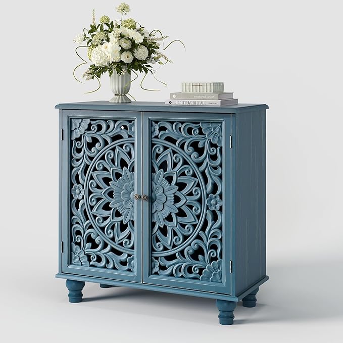 JOINICE Blue Accent Cabinet - Image 8