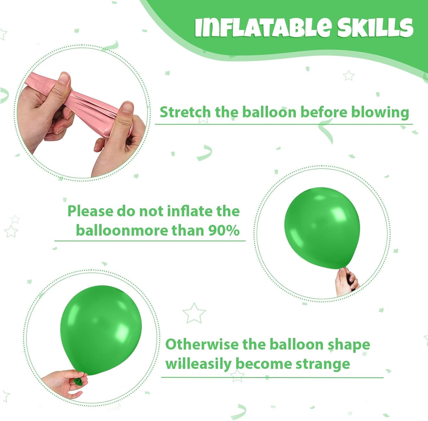 Green and Brown Balloons, 50PCS 12 Inch Camouflage Green Black Brown Ballons, Dark Emerald Green Confetti Balloon for Camping Game Jungle Theme Camo Birthday Army Party Decorations